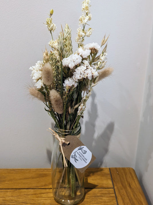 Dried Flower Milk Bottle Posies